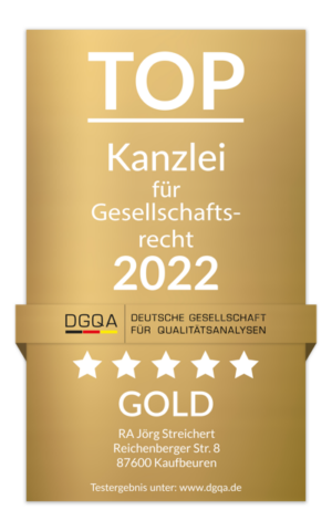 TOP Kanzlei 2022 für Gesellschaftsrecht Logo